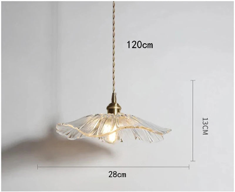 Vintage Flower Glass Ceiling Light