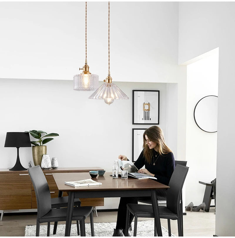 Modern Glass Pendant Light for Dining Rooms, Kitchen Islands & Bars
