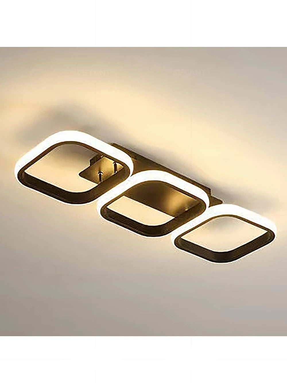 Minimalist Black Square Interior Ceiling Light in Black