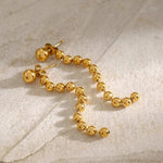 Load image into Gallery viewer, Dainty Golden Bead Tassel Earrings
