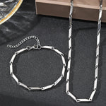 Load image into Gallery viewer, Modern Geometric Chain Necklace and Bracelet Set
