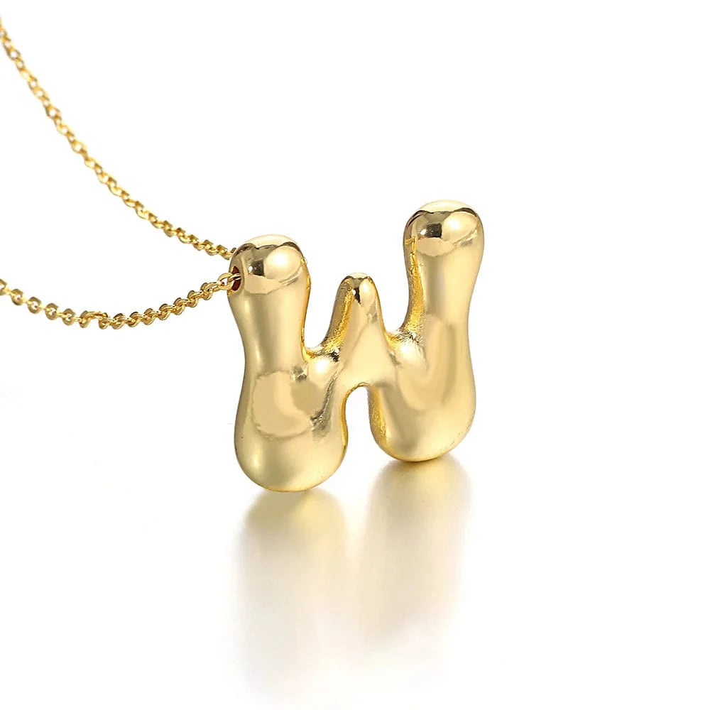 Puffy Letter Necklace