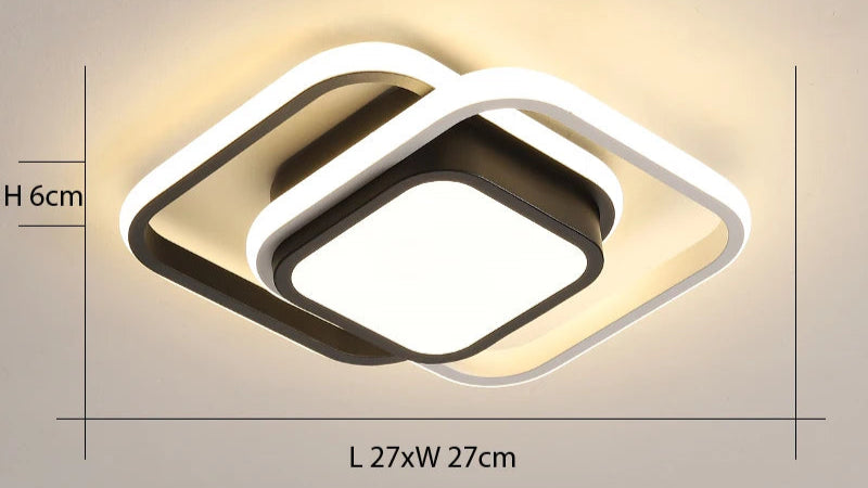 Black Iron Nordic Inspired Flush-Mount Ceiling Light