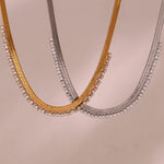 Load image into Gallery viewer, Herringbone Diamond Dazzle Necklace
