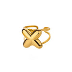 Load image into Gallery viewer, Adjustable Open Band Bubble Letter Initial Ring
