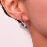 Load image into Gallery viewer, Dainty Floral Huggie Hoop Earrings
