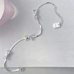 Load image into Gallery viewer, Feminine Bow Herringbone Necklace and Bracelet

