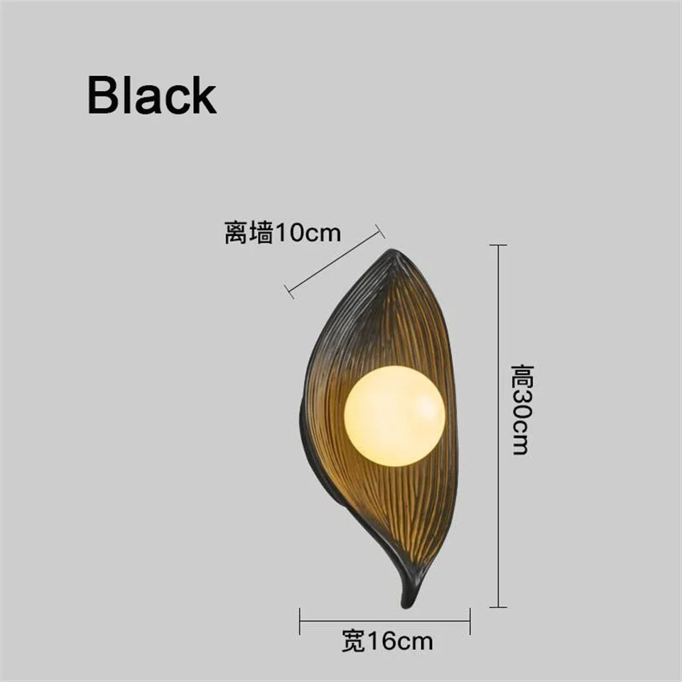 Leaf Shade Wall Lamp Light Fixture