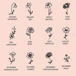 Load image into Gallery viewer, Dainty Birth Flower &amp; Birthstone Chain Bracelet
