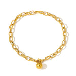 Load image into Gallery viewer, Chunky Paperclip Tassel Ball Bracelet
