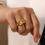 Load image into Gallery viewer, Adjustable Textured Lava Ring
