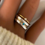 Load image into Gallery viewer, Personalized Name &amp; Birthstone Nesting Rings
