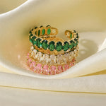 Load image into Gallery viewer, Dainty Oval Cut Diamond Adorned Ring
