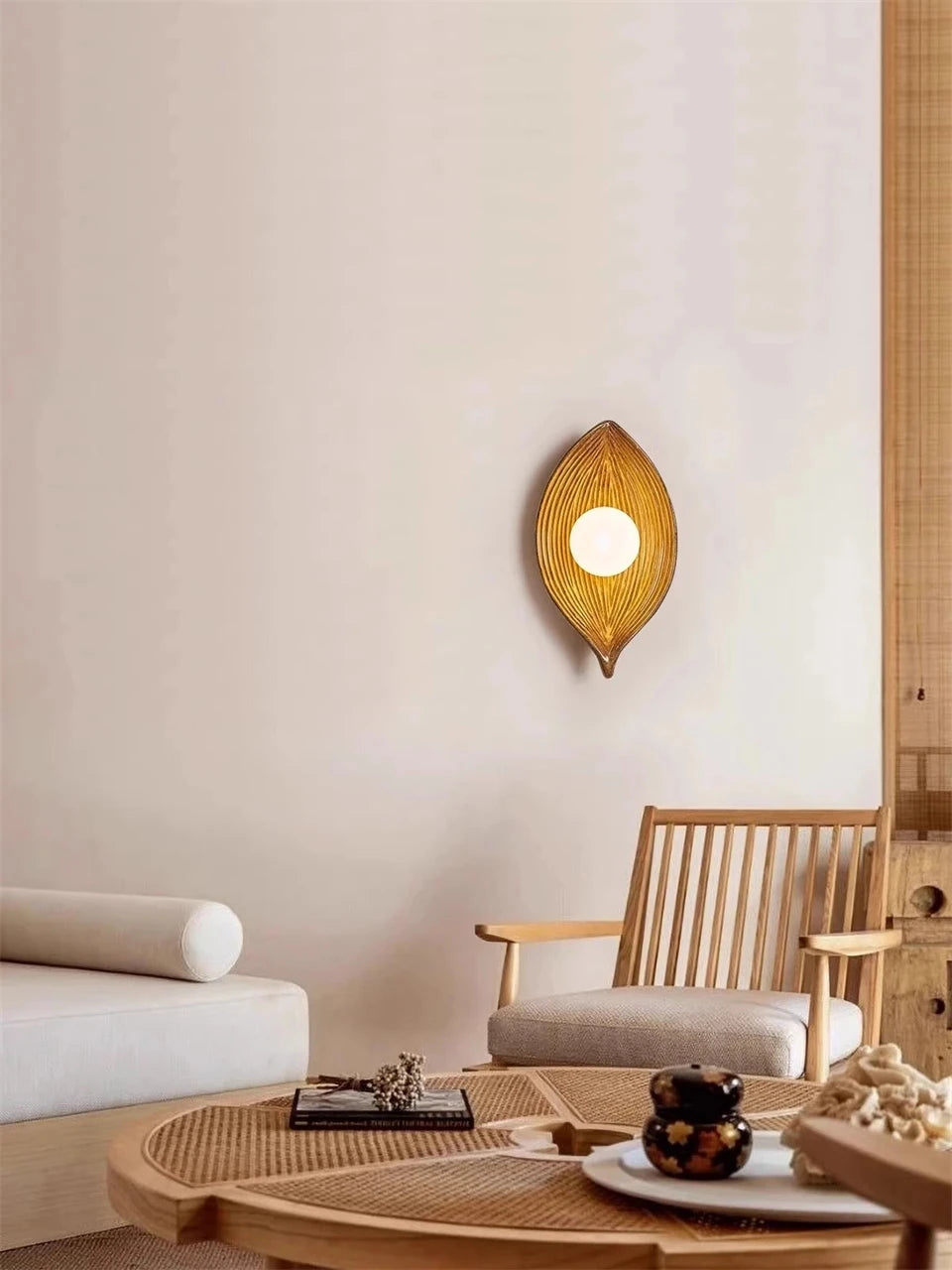 Leaf Shade Wall Lamp Light Fixture
