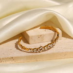 Load image into Gallery viewer, 18k Scattered Diamonds Bangle Bracelet
