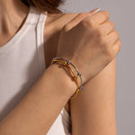 Load image into Gallery viewer, Classy Separated Sphere Bangle Bracelet
