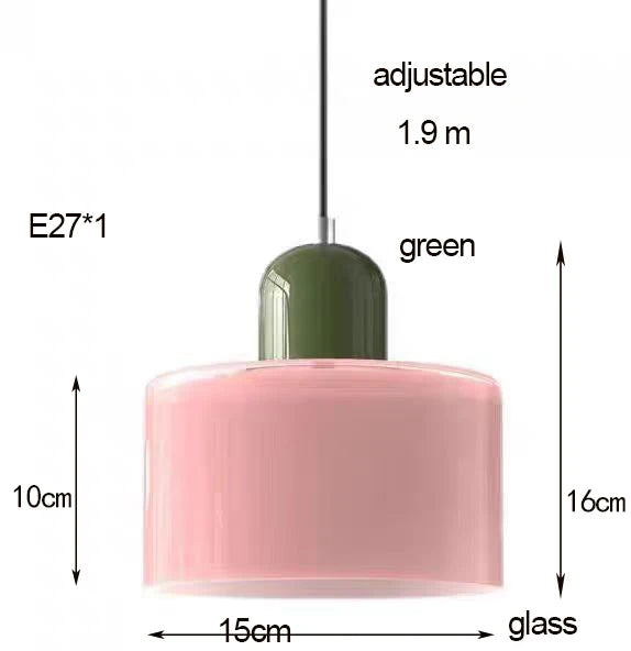 Contemporary Colorful Glass Pendant Light