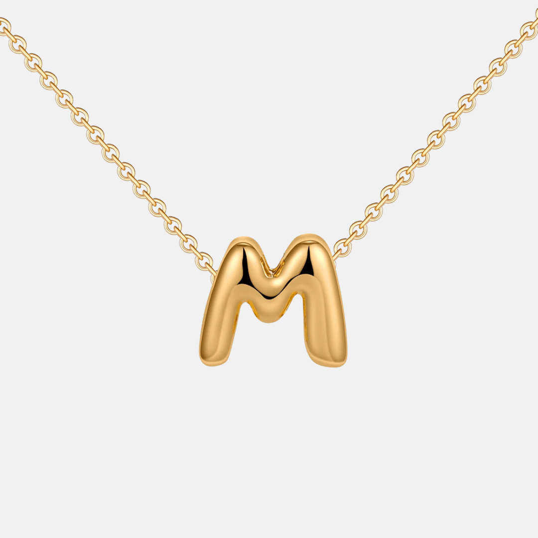 Dainty Bubble Initial Necklace