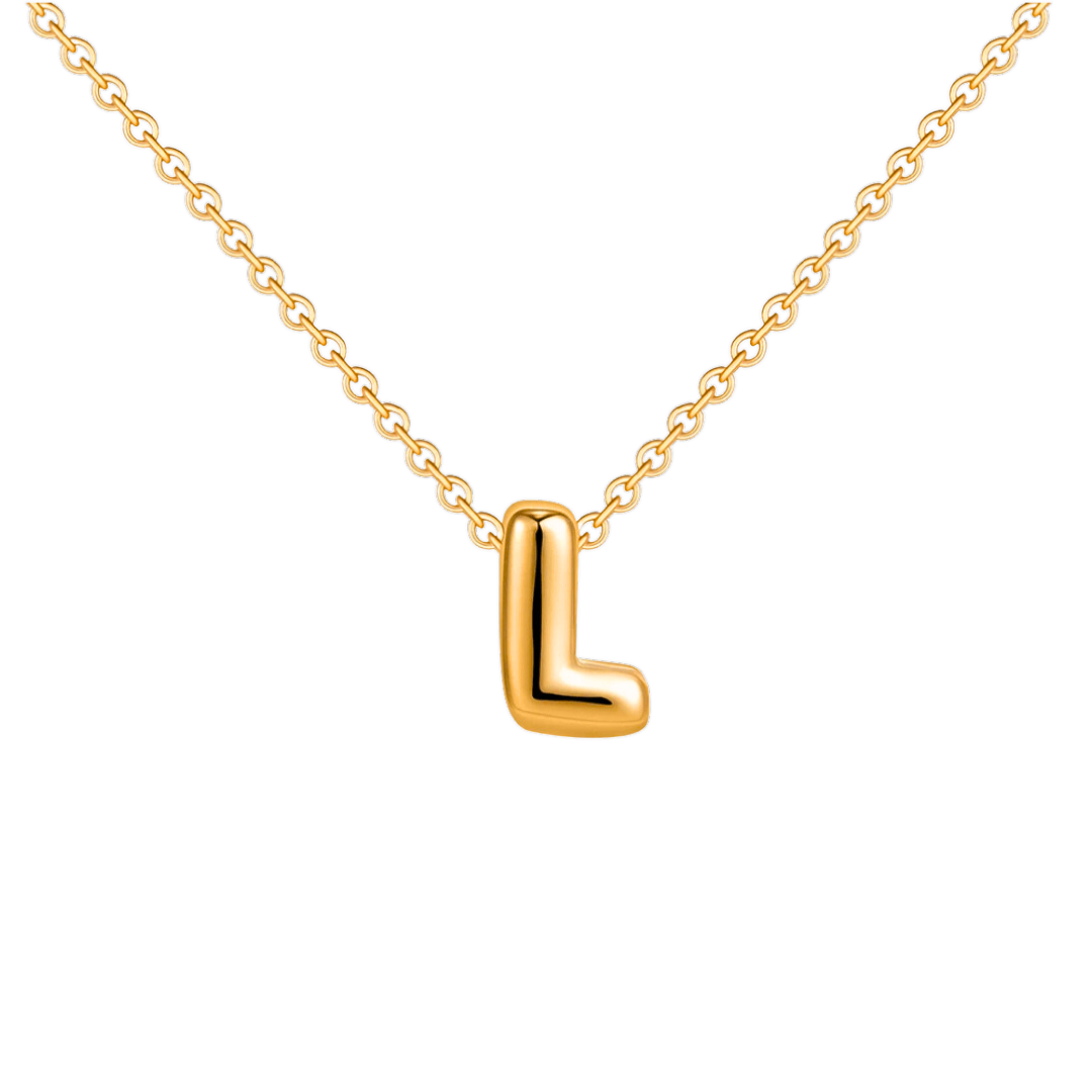 Dainty Bubble Initial Necklace