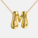 Load image into Gallery viewer, Puffy Letter Necklace
