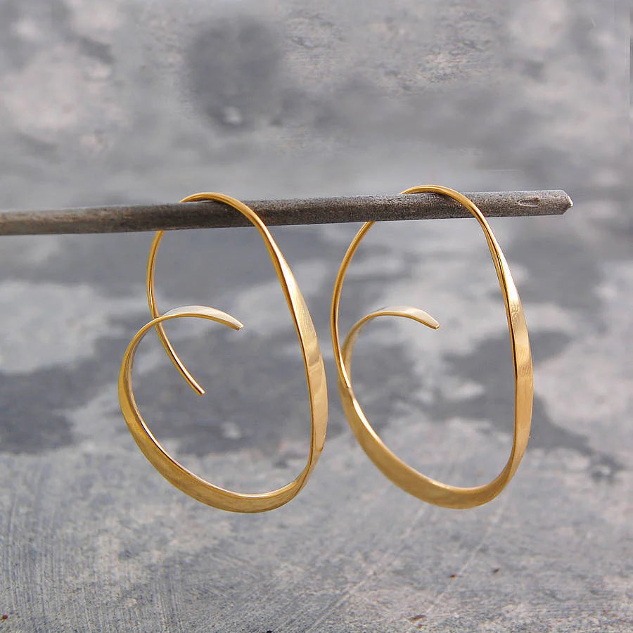 Elegant Spiral Drop Earrings