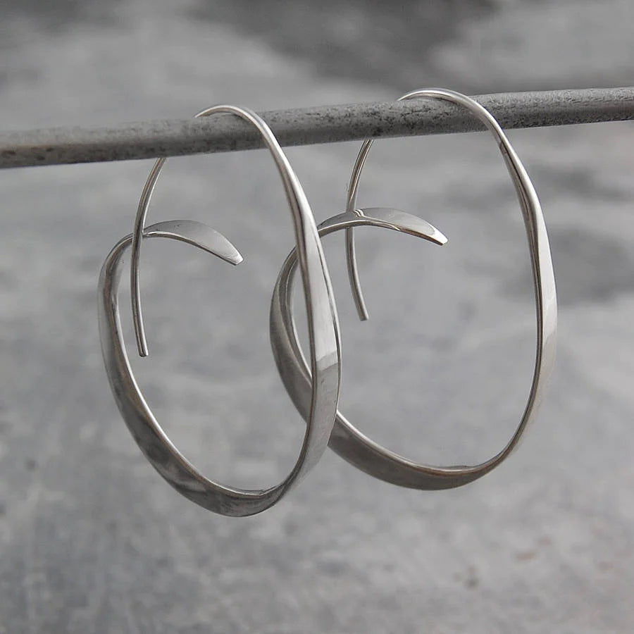 Elegant Spiral Drop Earrings