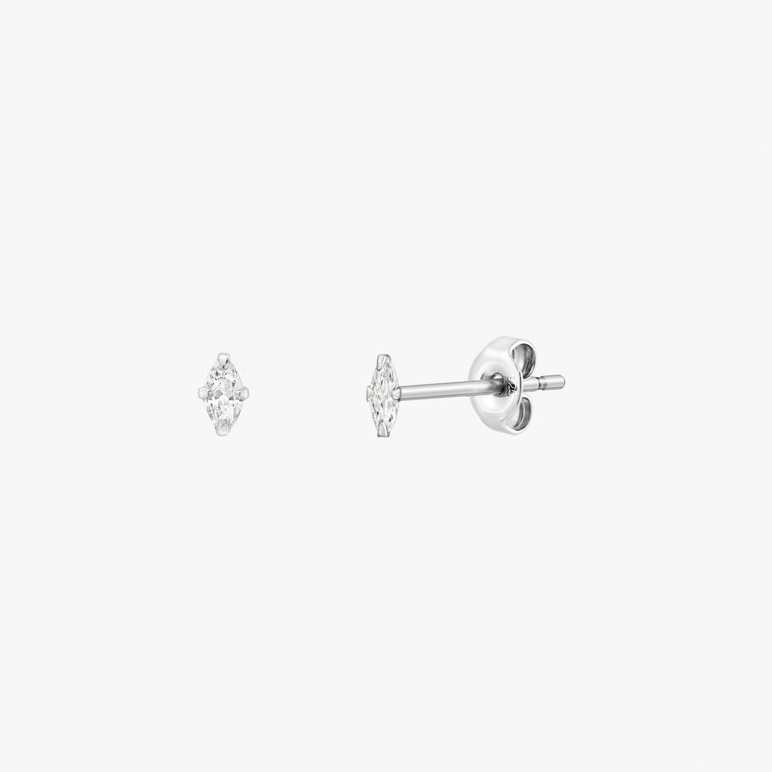 Sage Tiny Marquise Stud Earrings