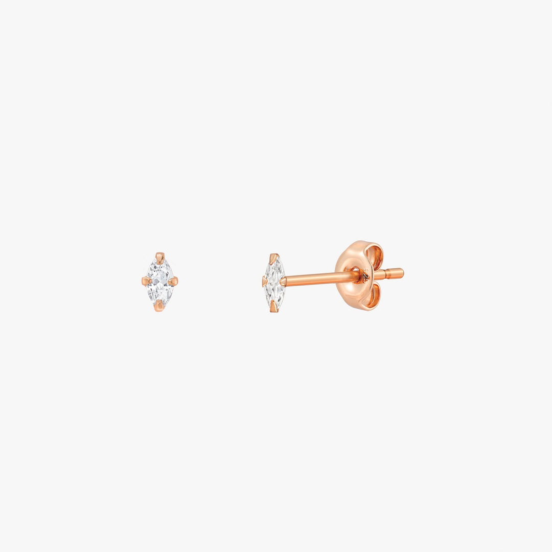 Sage Tiny Marquise Stud Earrings