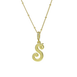Load image into Gallery viewer, Elegant Cursive Font Satellite Chain Initial Necklace
