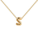 Load image into Gallery viewer, Dainty Bubble Letter Initial Necklace
