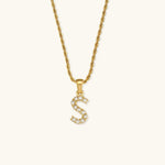 Load image into Gallery viewer, Maeve Diamond Initial Letter Necklace
