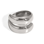 Load image into Gallery viewer, 18k Modern Wrap Around Flat Ring
