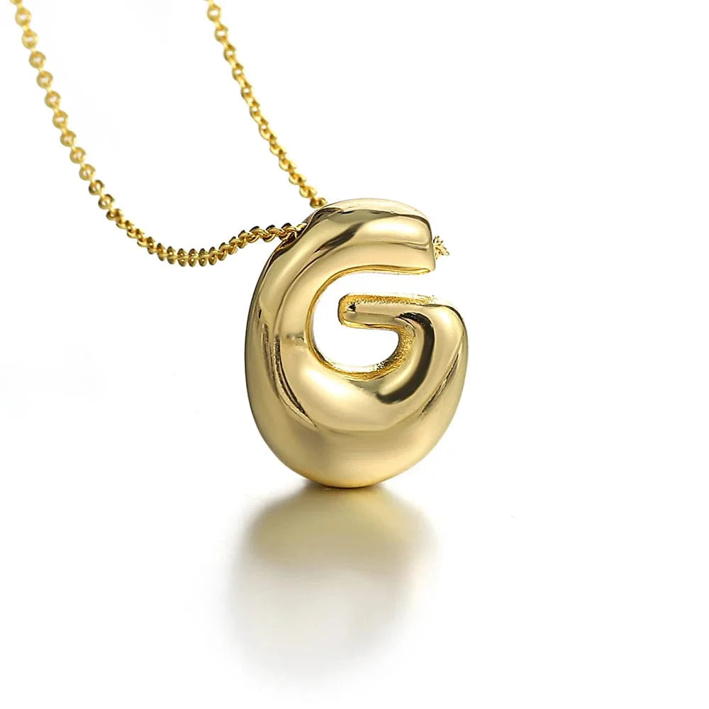 Puffy Letter Necklace