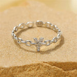 Load image into Gallery viewer, Dainty Diamond Letter Initial Ring
