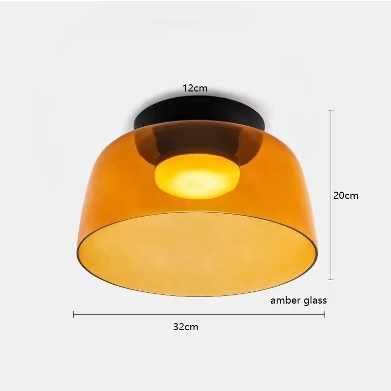 Nordic Modern Glass Flush Mount Ceiling Light