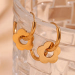 Load image into Gallery viewer, Dainty Floral Huggie Hoop Earrings
