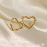 Load image into Gallery viewer, Elegant Heart Hoop Earrings
