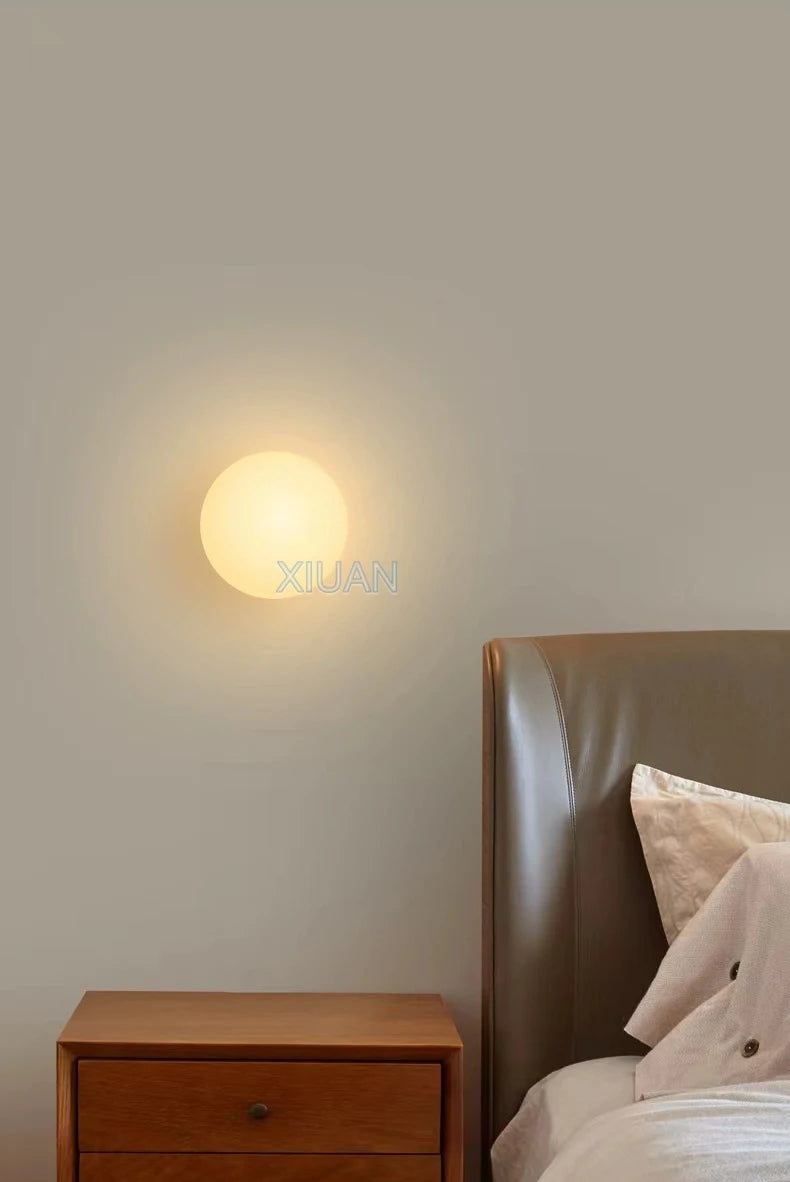 Concealed Base Glass Wall Lamps In Frosted or Gloss