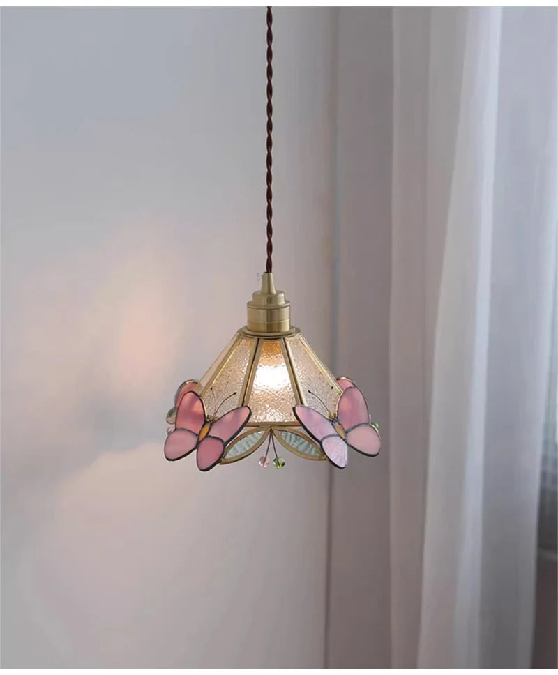 Retro Copper Tiffany Wall Lamp Light Fixture