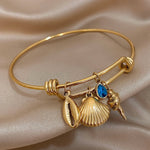 Load image into Gallery viewer, Sea Shell Bangle Bracelet
