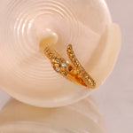 Load image into Gallery viewer, Diamond Eye Snake Wrap Around Ring
