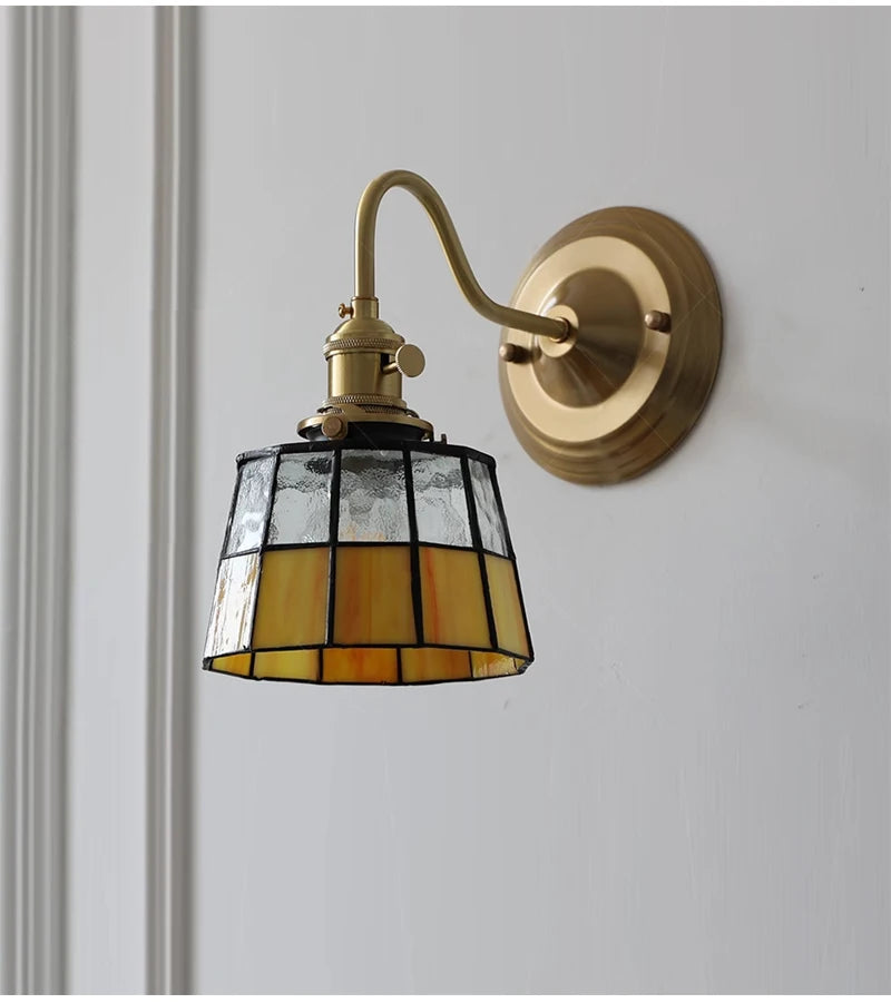 Vintage Industrial Copper Wall Light Fixture