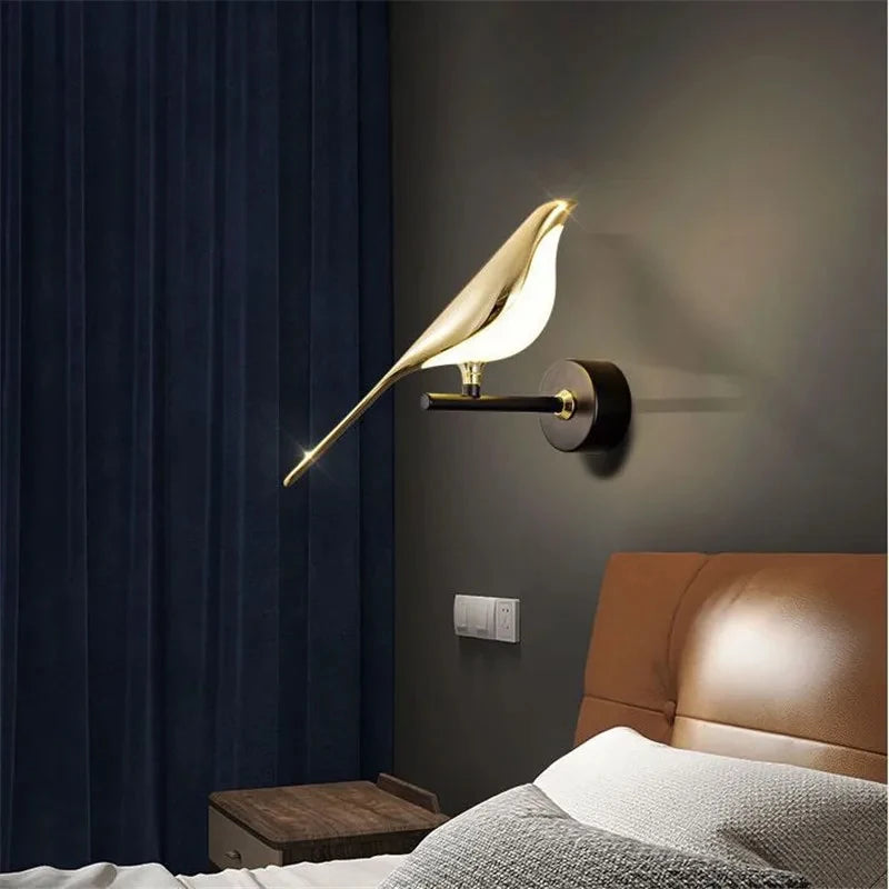 Golden Magpie Wall Sconce Light Fixture