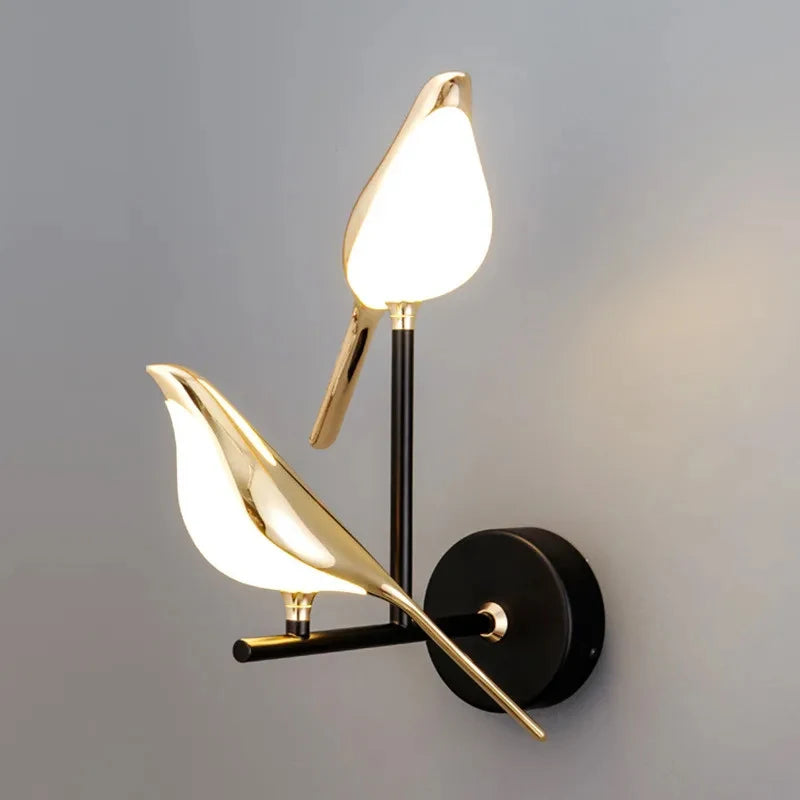 Golden Magpie Wall Sconce Light Fixture