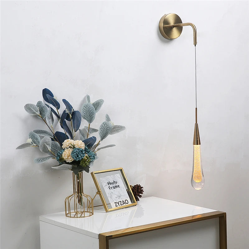 Droplet Shaped Wall Lamp Light Fixture