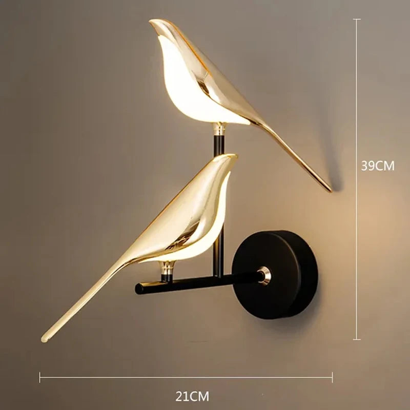 Golden Magpie Wall Sconce Light Fixture