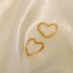 Load image into Gallery viewer, Elegant Heart Hoop Earrings
