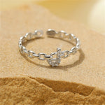 Load image into Gallery viewer, Dainty Diamond Letter Initial Ring
