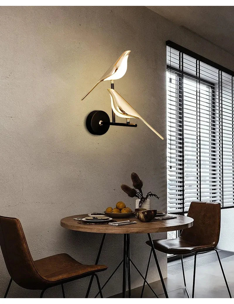 Golden Magpie Wall Sconce Light Fixture