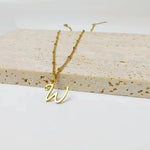 Load image into Gallery viewer, Dainty Satellite Chain Heart Letter Initial Necklace
